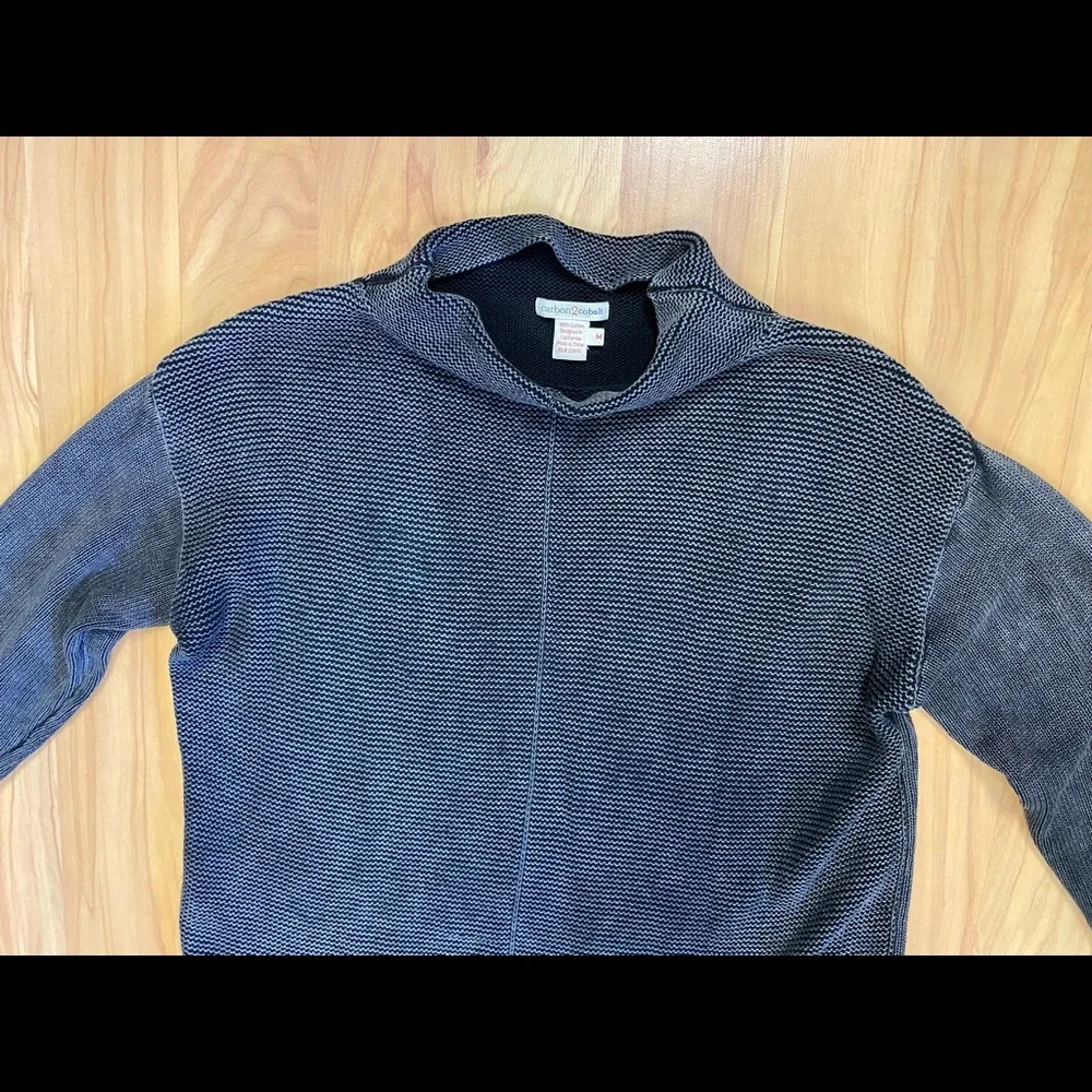 Women’s Carbon 2 Cobalt Grey Knit Pullover Sweater M - Picture 5 of 14